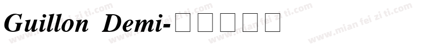 Guillon Demi字体转换